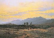 Caspar David Friedrich Klosterruine Eldena und Riesengebirge oil painting artist